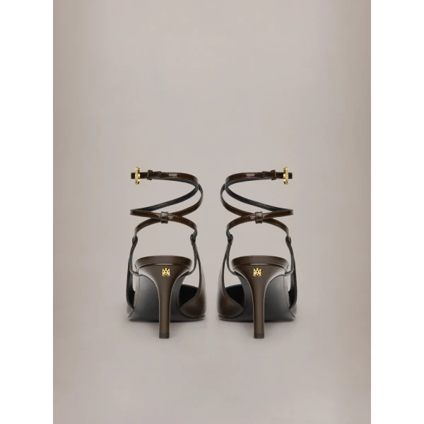 Amiri MA Kitten Heel in Chocolate, view 4 | Heels | Luxury Shoes 