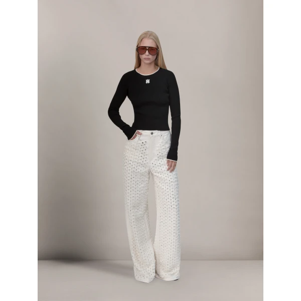 Amiri MA Long Sleeve Tee in Black, view 2 | Long Sleeve | Luxury Shoes 