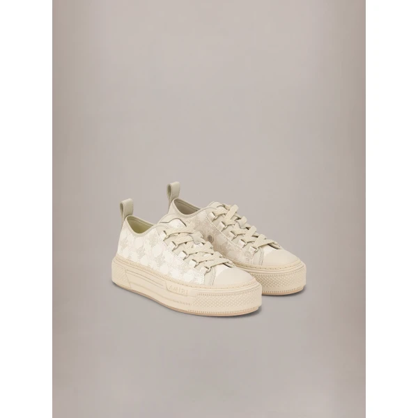 Amiri MA Quad Canvas Court Low Sneakers in Alabaster, view 2 | Sneakers | Luxury Shoes 