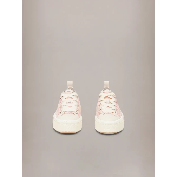 Amiri MA Quad Canvas Court Low Sneakers in Garden Rose, view 3 | Sneakers | Luxury Shoes 