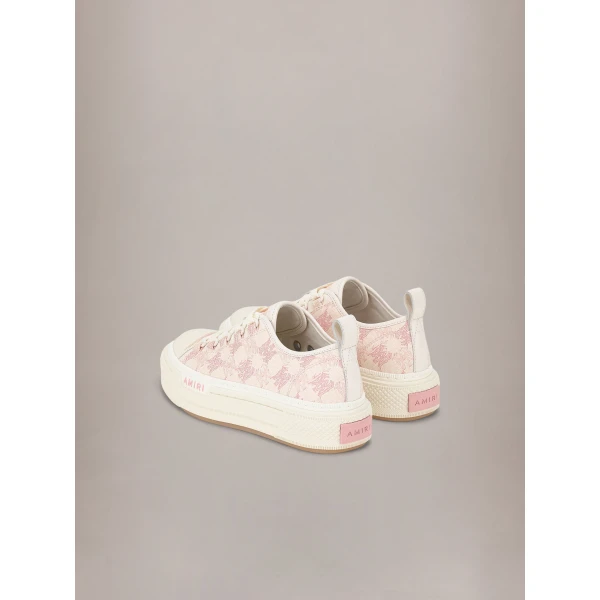Amiri MA Quad Canvas Court Low Sneakers in Garden Rose, view 4 | Sneakers | Luxury Shoes 