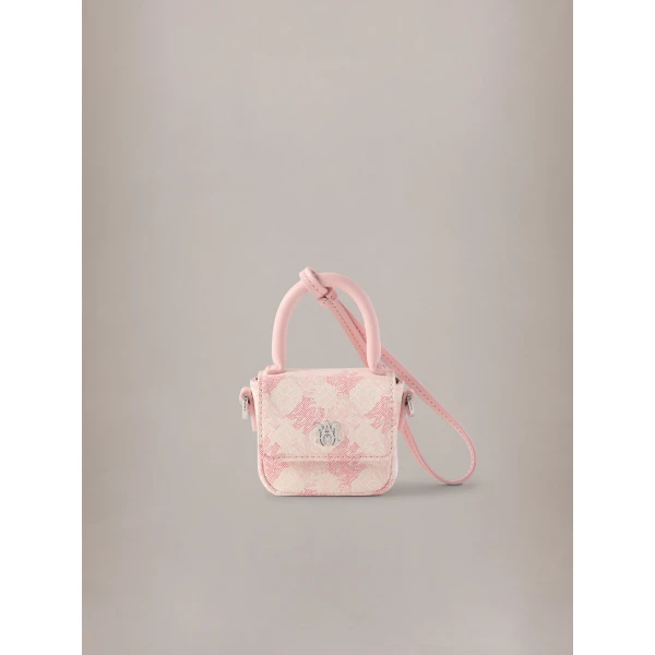 Amiri MA Quad Canvas MA Charm in Pink, view 2 | Bag charms | Luxury Shoes 