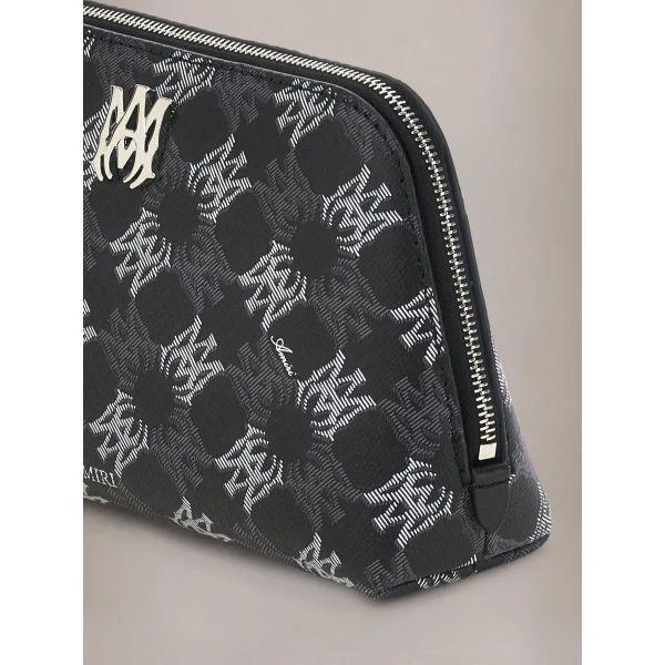 Amiri MA Quad Canvas Micro Cosmetic Bag in Black, view 4 | Wallets & Purses | Luxury Shoes 