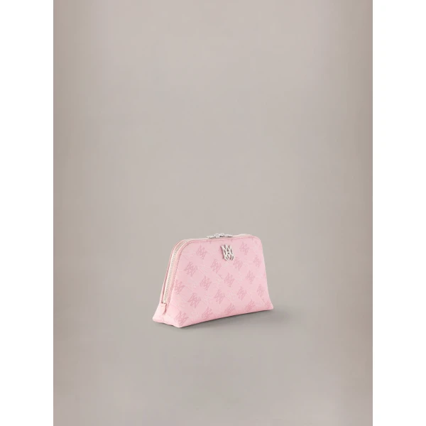 Amiri MA Quad Canvas Micro Cosmetic Bag in Pink, view 4 | Wallets & Purses | Luxury Shoes 