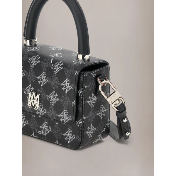 Amiri MA Quad Canvas Micro MA Bag in Black, view 4 | Mini Bags | Luxury Shoes 