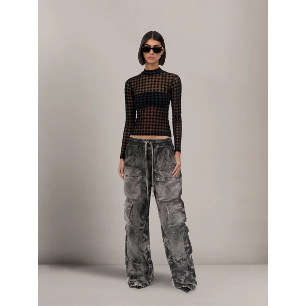 Amiri MA Quad Flocked Top in Black, view 2 | Tops | Luxury Shoes 
