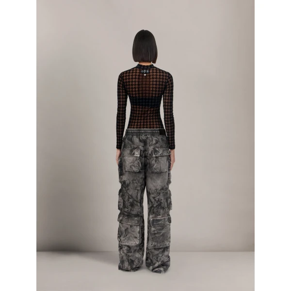 Amiri MA Quad Flocked Top in Black, view 3 | Tops | Luxury Shoes 