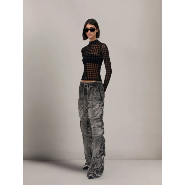 Amiri MA Quad Flocked Top in Black, view 4 | Tops | Luxury Shoes 