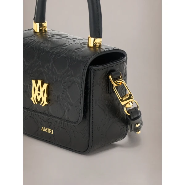 Amiri MA Quad Leather Nano MA Bag in Black, view 4 | Mini Bags | Luxury Shoes 