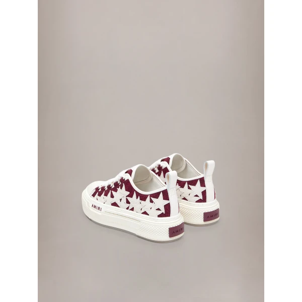 Amiri MA Quad Stars Court Low Sneakers in Aged Port, view 4 | Sneakers | Luxury Shoes 