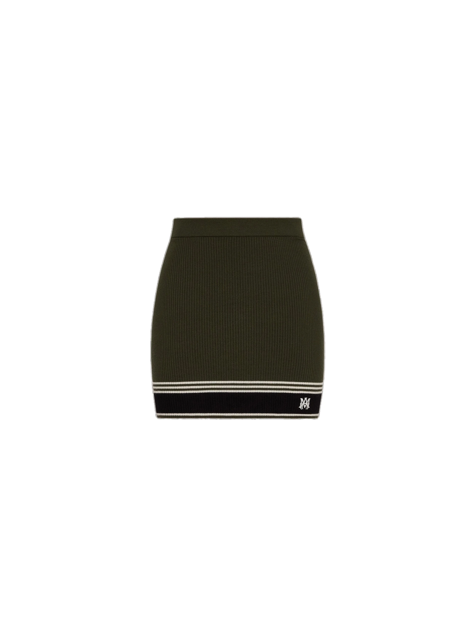 Amiri MA Stripe Mini Skirt in Dark Sage Amiri MA Stripe Mini Skirt in Dark Sage | Mini Skirts | Luxury Shoes