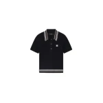 Amiri MA Stripe Polo in Black | Tops | Luxury Shoes 