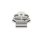 Amiri MA Striped Polo in Black Alabaster | Tops | Luxury Shoes 
