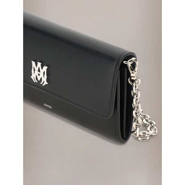 Amiri MA Wallet On Chain in Black, view 4 | Wallets & Purses | Luxury Shoes 