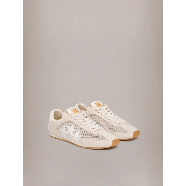 Amiri Mesh Pacific Flat Sneakers in Alabaster, view 2 | Sneakers | Luxury Shoes 