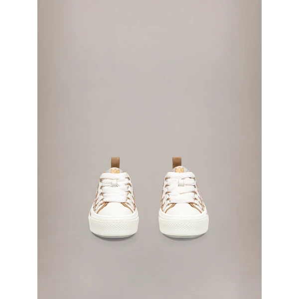 Amiri Metallic Stars Court Low Sneakers in Dark Brown, view 3 | Sneakers | Luxury Shoes 