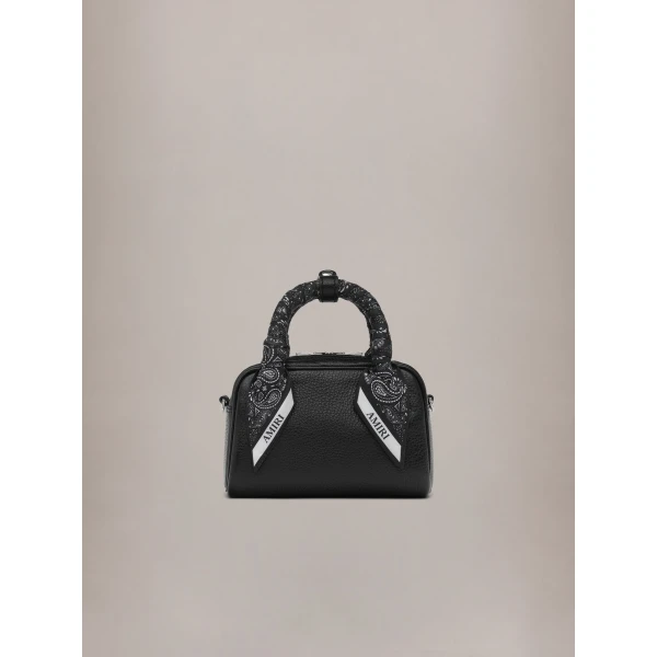 Amiri Micro Bowling Bag in Black, view 2 | Mini Bags | Luxury Shoes 