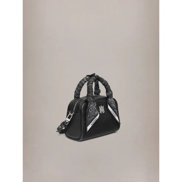 Amiri Micro Bowling Bag in Black, view 3 | Mini Bags | Luxury Shoes 
