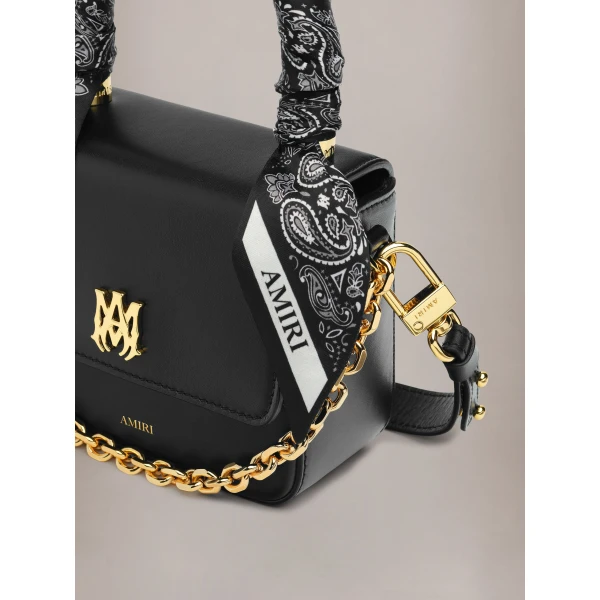 Amiri Micro MA Bag with Chain Handle in Black, view 3 | Mini Bags | Luxury Shoes 