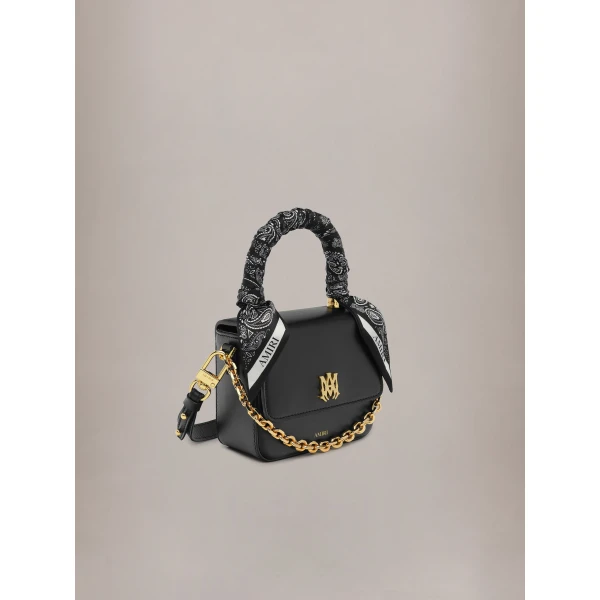 Amiri Micro MA Bag with Chain Handle in Black, view 4 | Mini Bags | Luxury Shoes 