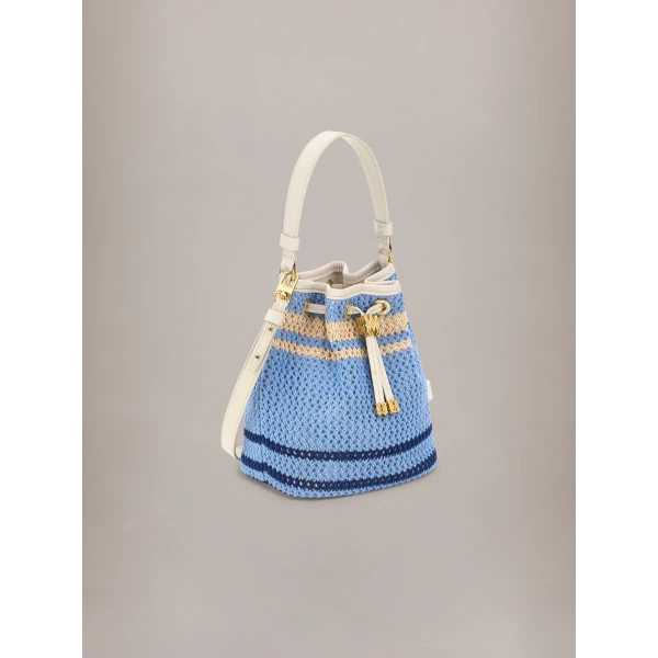 Amiri Micro MA Bucket Bag in Blue, view 2 | Bucket Bags | Luxury Shoes 