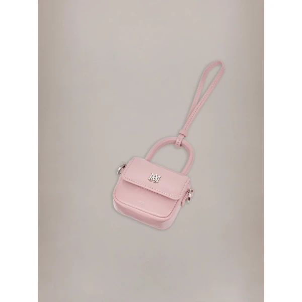 Amiri Micro MA Charm in Pink, view 2 | Bag charms | Luxury Shoes 