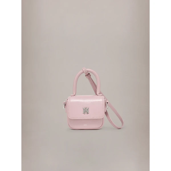 Amiri Micro MA Charm in Pink, view 3 | Bag charms | Luxury Shoes 