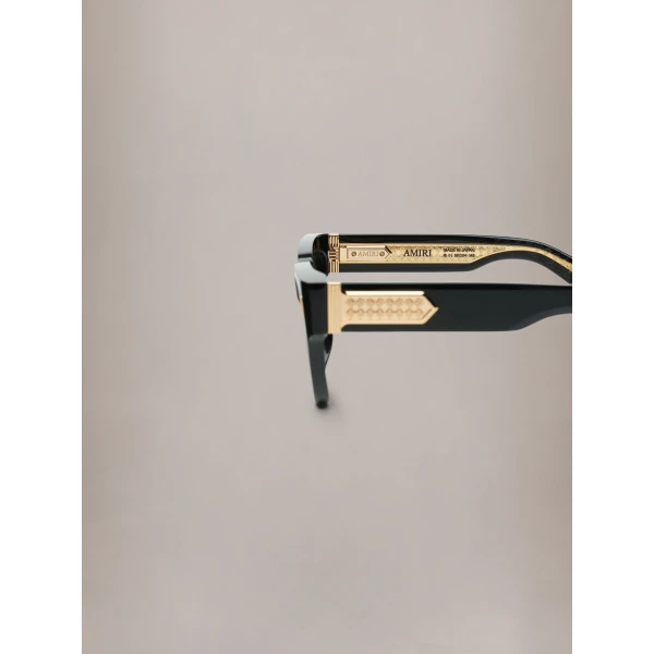 Amiri Mulholland Sunglasses in Black Gold, view 6 | Sunglasses | Luxury Shoes 