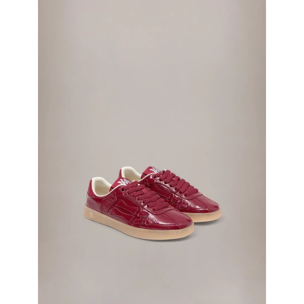 Amiri Pacific Bones Sneakers in Red Rose, view 2 | Sneakers | Luxury Shoes 