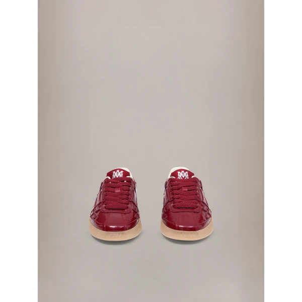Amiri Pacific Bones Sneakers in Red Rose, view 3 | Sneakers | Luxury Shoes 