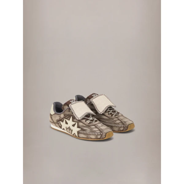 Amiri Pacific Flat Sneakers in Brown, view 2 | Sneakers | Luxury Shoes 