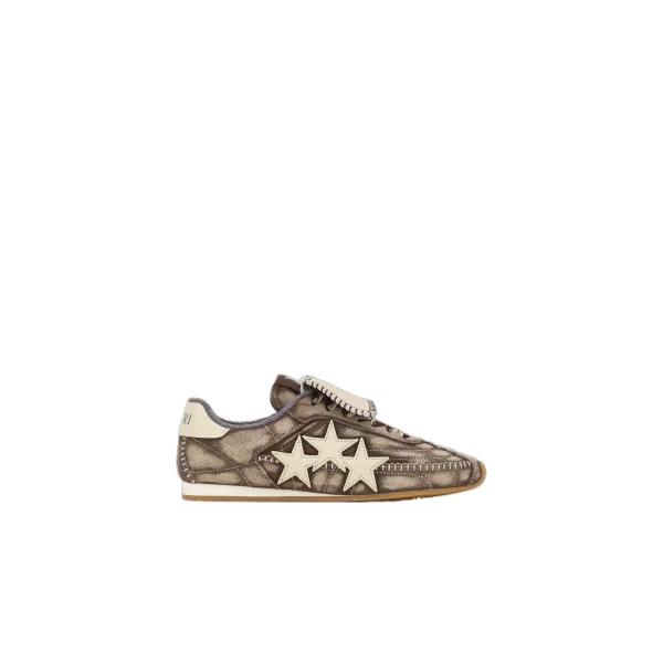 Amiri Pacific Flat Sneakers in Brown | Sneakers | Luxury Shoes 