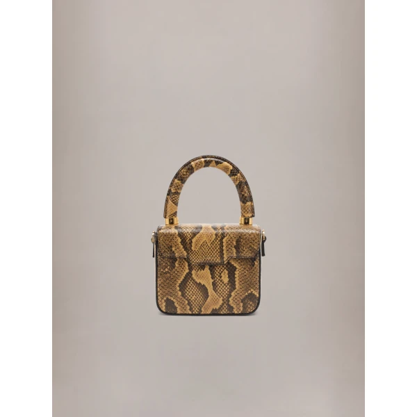 Amiri Python Embossed Micro MA Bag in Brown, view 2 | Mini Bags | Luxury Shoes 