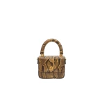 Amiri Python Embossed Micro MA Bag in Brown | Mini Bags | Luxury Shoes 