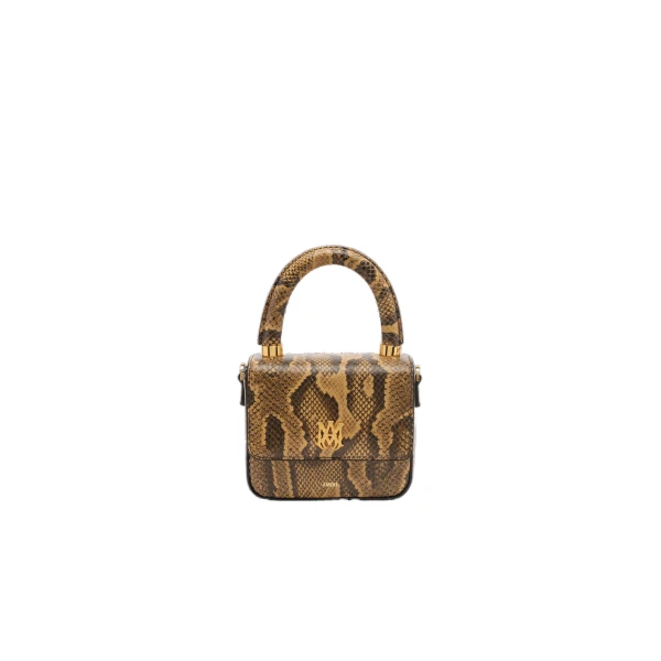 Python Embossed Micro MA Bag in Brown