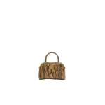 Amiri Python Embossed Micro MA Bowling Bag in Brown Amiri Python Embossed Micro MA Bowling Bag in Brown | Mini Bags | Luxury Shoes
