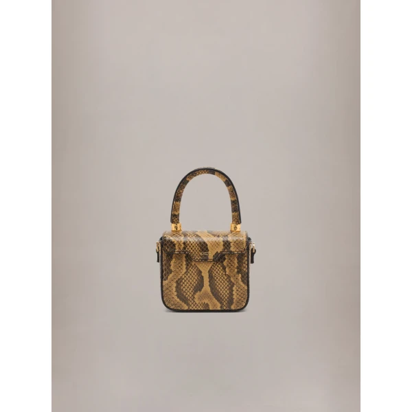 Amiri Python Embossed Nano MA Bag in Brown, view 2 | Mini Bags | Luxury Shoes 