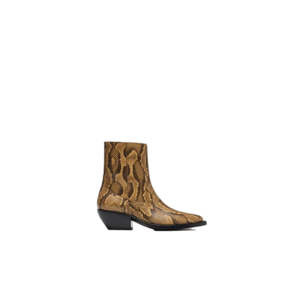 Python Embossed Print Ryder Boot in Brown