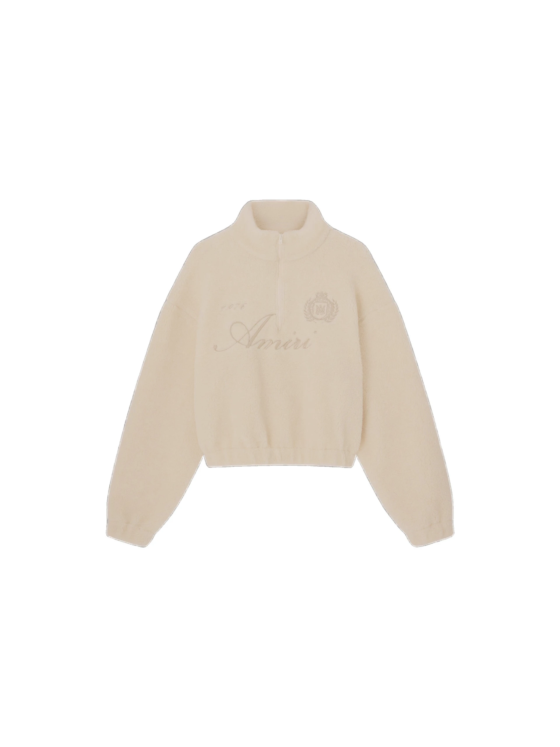 Amiri Script Fleece Pullover in Alabaster Amiri Script Fleece Pullover in Alabaster | Jackets | Luxury Shoes