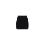 Amiri Script Rib Knit Mini Skirt in Black | Mini Skirts | Luxury Shoes 