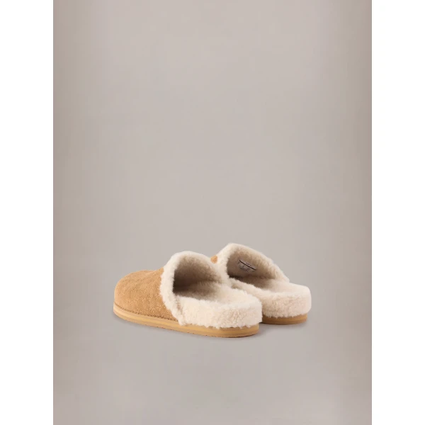 Amiri Shearling Jumbo Clog in Tan, view 4 | Mules | Luxury Shoes 