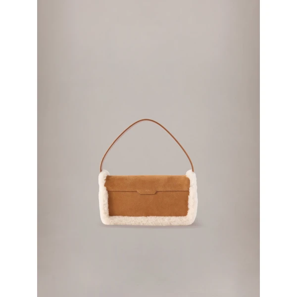 Amiri Shearling Millie Bag in Sand, view 2 | Shoulder & Crossbody Bags | Luxury Shoes 