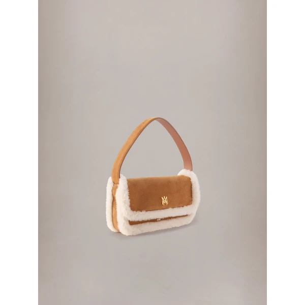 Amiri Shearling Millie Bag in Sand, view 3 | Shoulder & Crossbody Bags | Luxury Shoes 