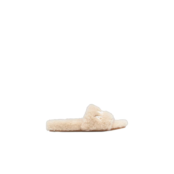 Amiri Shearling Slide in Natural