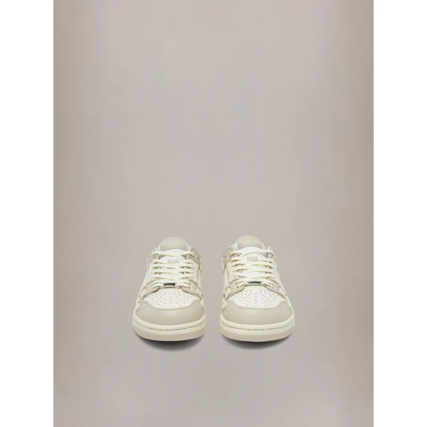 Amiri Skel-Top Low Sneakers in Alabaster, view 3 | Sneakers | Luxury Shoes 