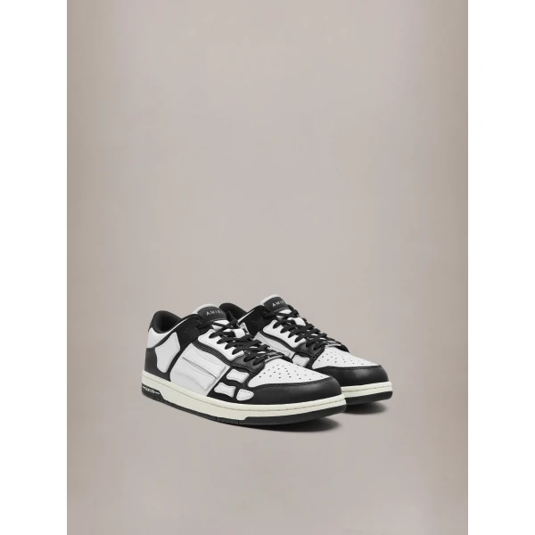 Amiri Skel-Top Low Sneakers in Black White, view 2 | Sneakers | Luxury Shoes 