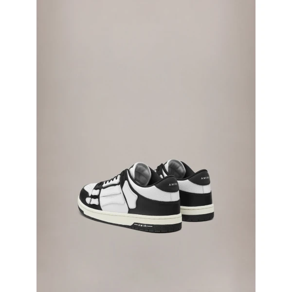 Amiri Skel-Top Low Sneakers in Black White, view 4 | Sneakers | Luxury Shoes 