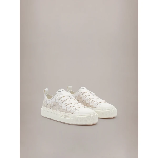 Amiri Stars Court Low Sneakers in Alabaster, view 2 | Sneakers | Luxury Shoes 