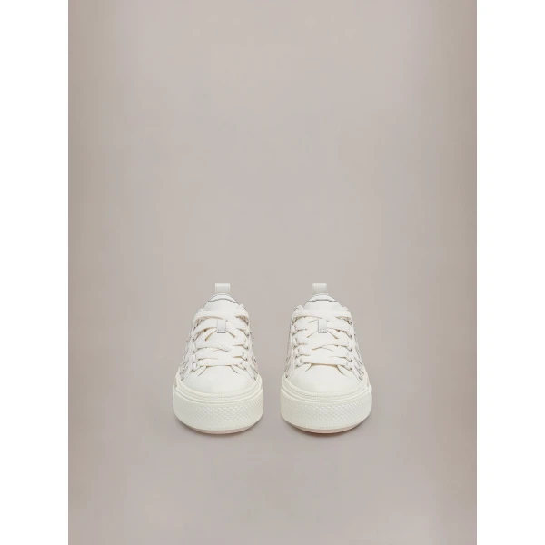 Amiri Stars Court Low Sneakers in Alabaster, view 3 | Sneakers | Luxury Shoes 