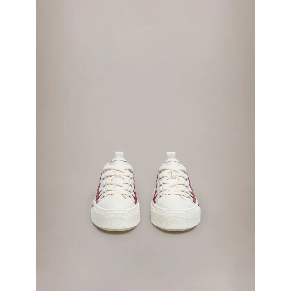 Amiri Stars Court Low Sneakers in Deep Red, view 3 | Sneakers | Luxury Shoes 